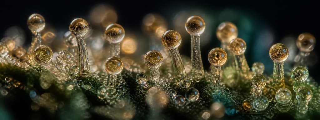 Extreme macro photograph of cannabis trichomes